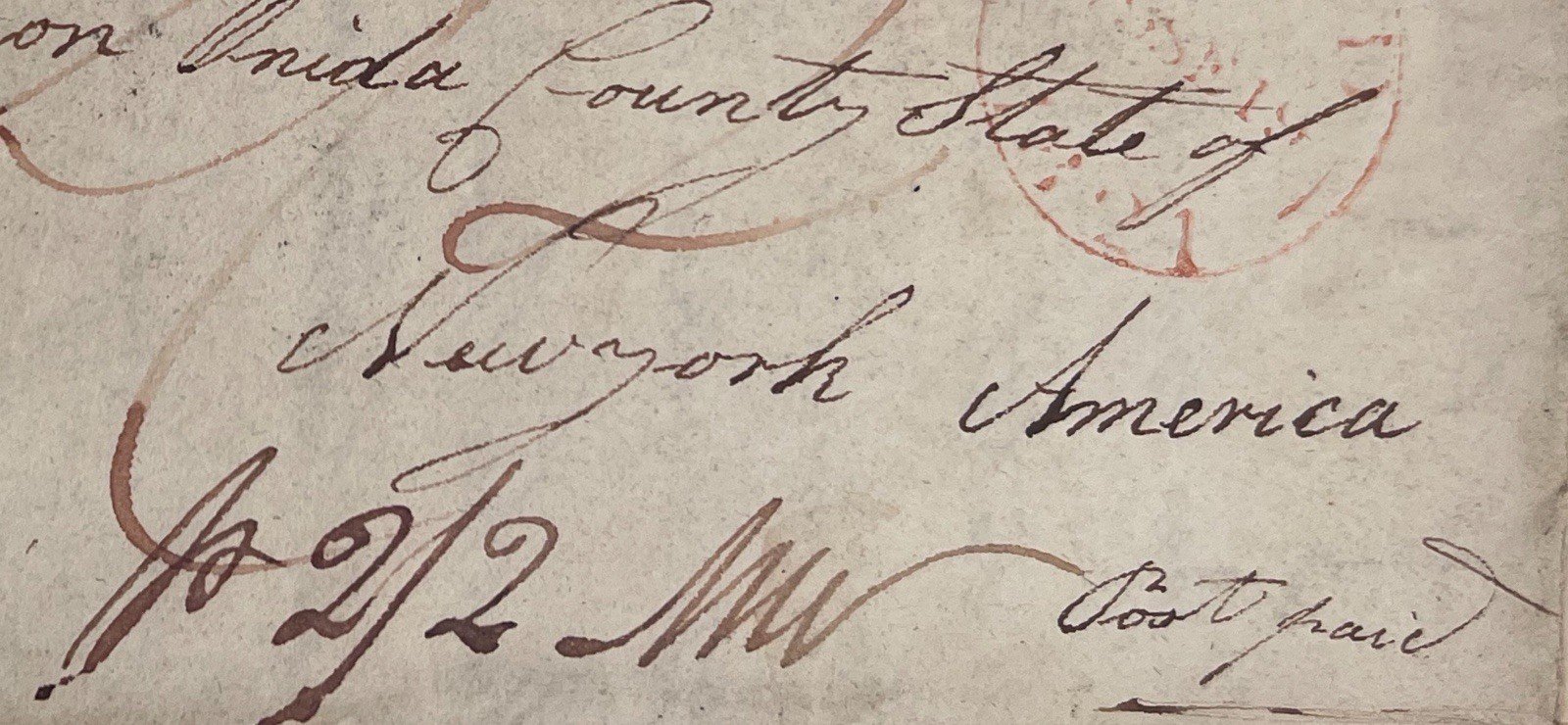 1821 Beverley England Shipwreck Letter to Vernon NY 20½¢ Ship Rate #1425 photo 19