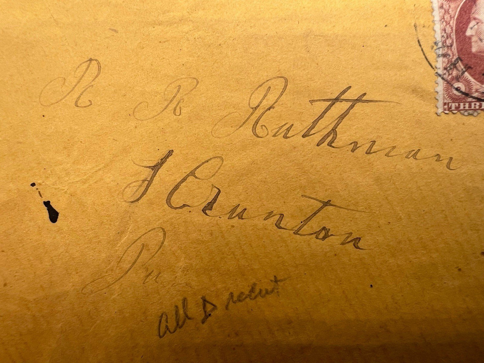 1857 3¢ Washington Scott #26 Type III Tied Cancel U.S. Postal Cover #1426 photo 3