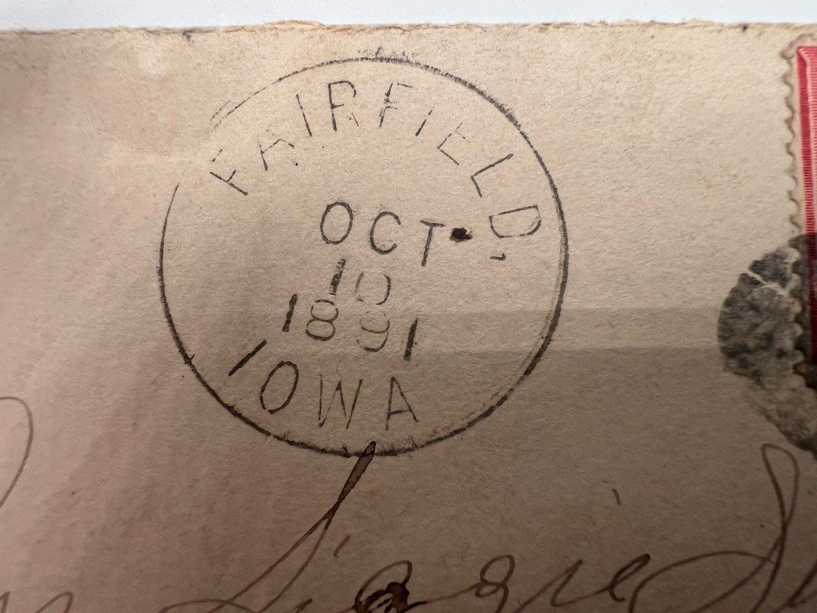 1891 Fairfield Iowa Cover 2¢ Washington Scott #220 New Albany IN #1427 photo 4