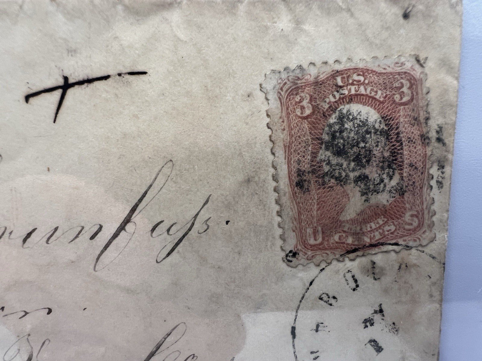 Civil War Era 3c Washington Cover Col Humphreys Elgin Kane Co Illinois #1432 photo 6