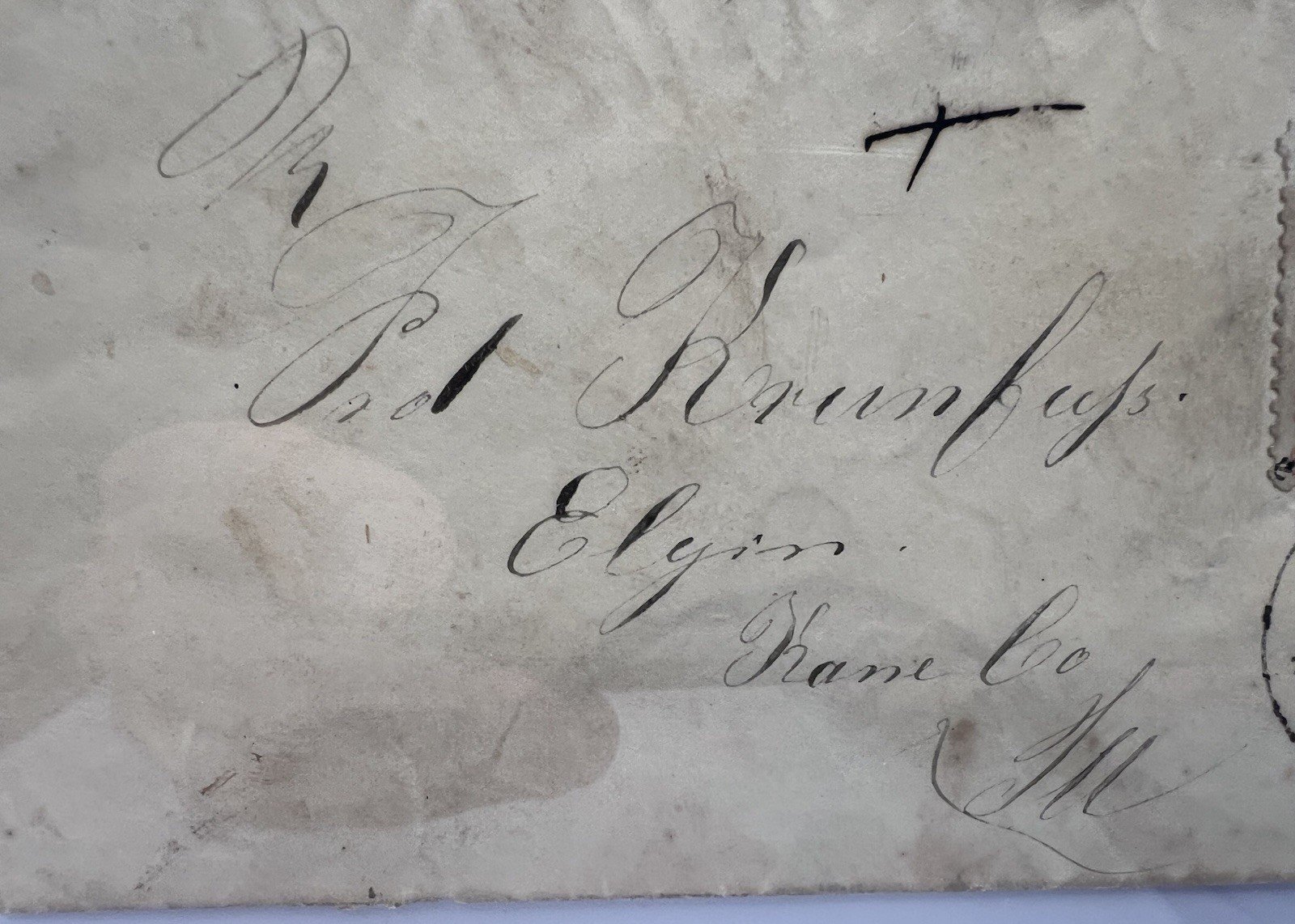 Civil War Era 3c Washington Cover Col Humphreys Elgin Kane Co Illinois #1432 photo 9