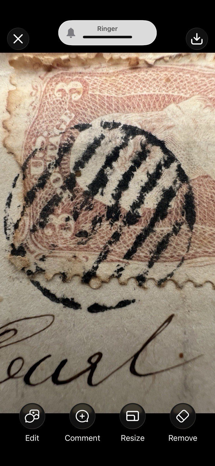 1866 New London Ohio Cover 3¢ Washington Scott 65 Bold Grid Cancel #1437 photo 6