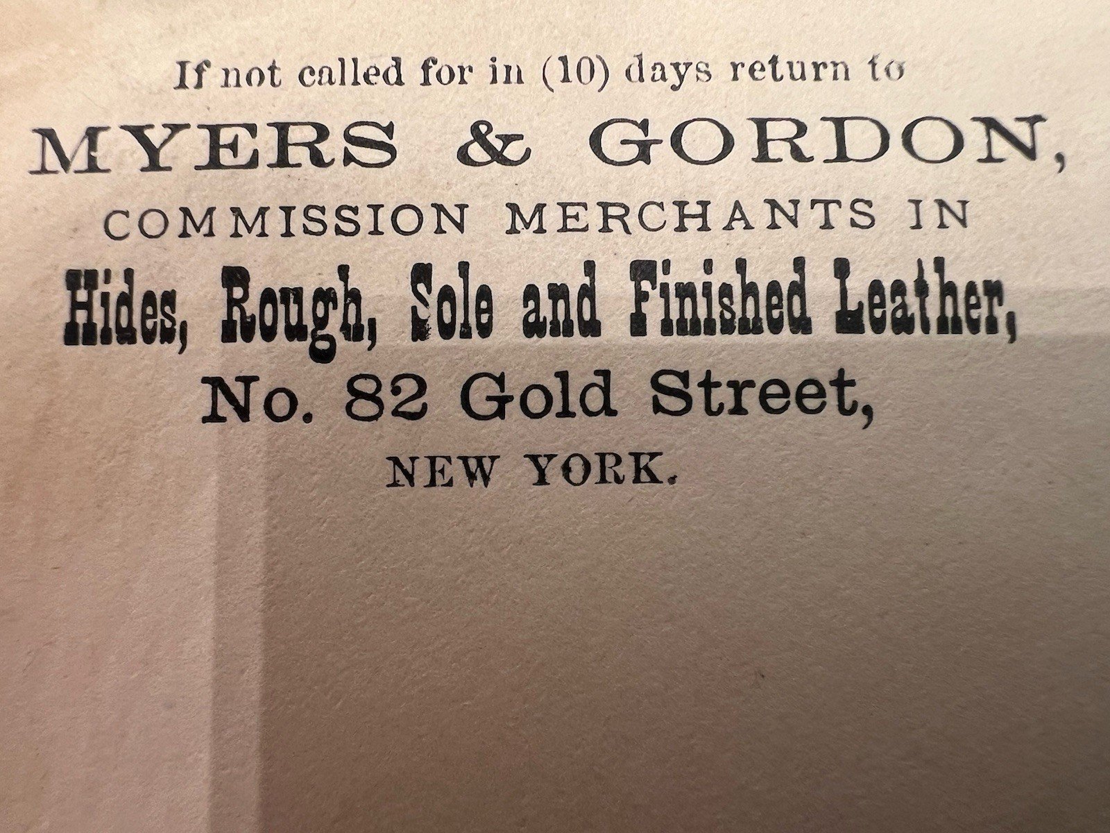 1889 Myers & Gordon Leather Cover New York to Machetanz Ohio Scott 213 #1439 photo 4