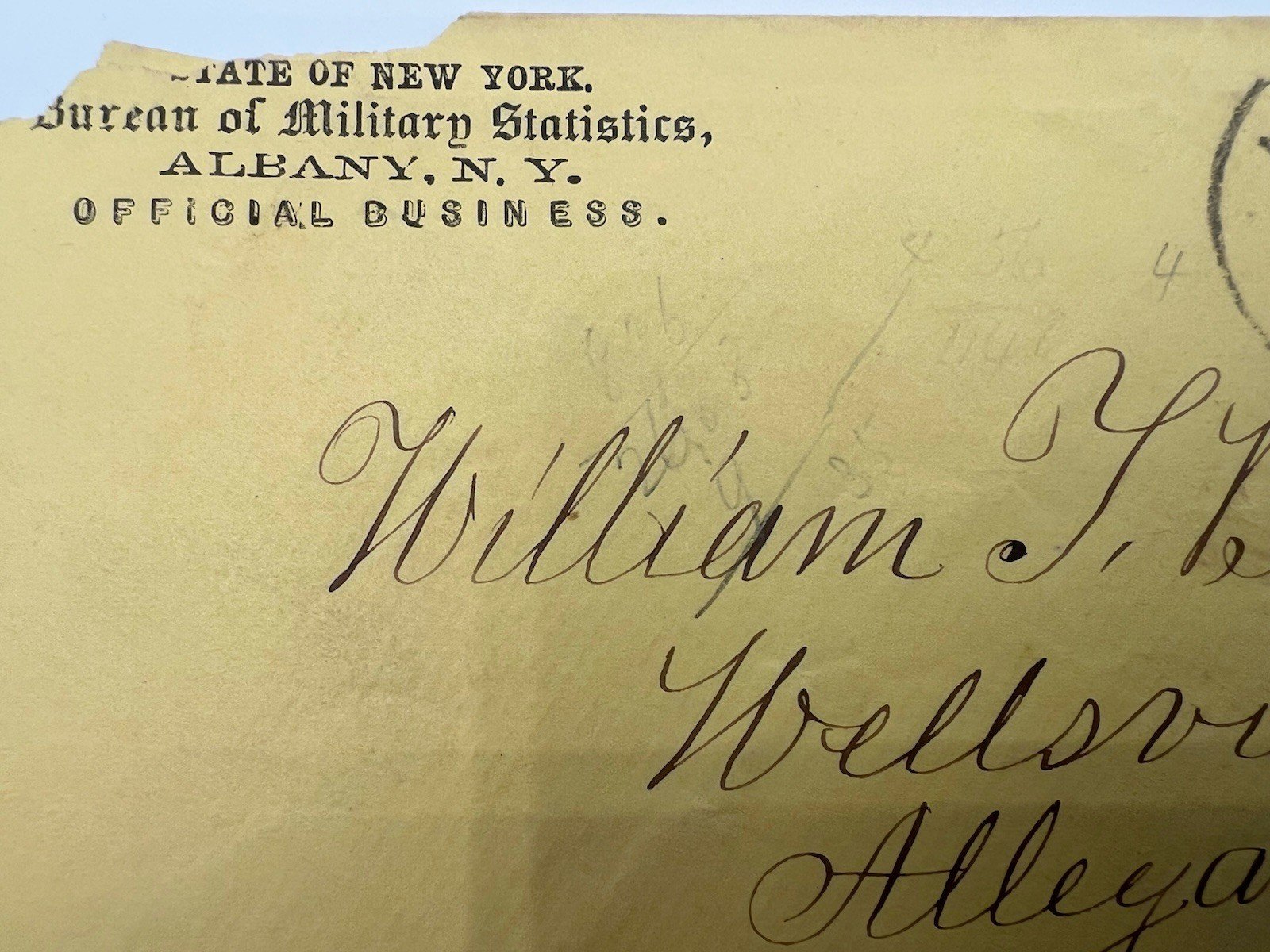 Civil War NY Bureau Military Statistics Albany Official Cover 3c Washington#1443 photo 5