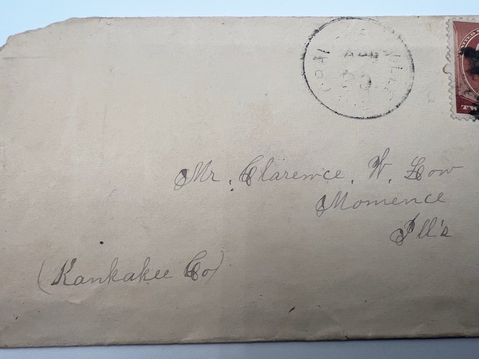 1880s Chicago to Momence Illinois Cover – Clarence W. Low – 2¢ Washington #1446 photo 3