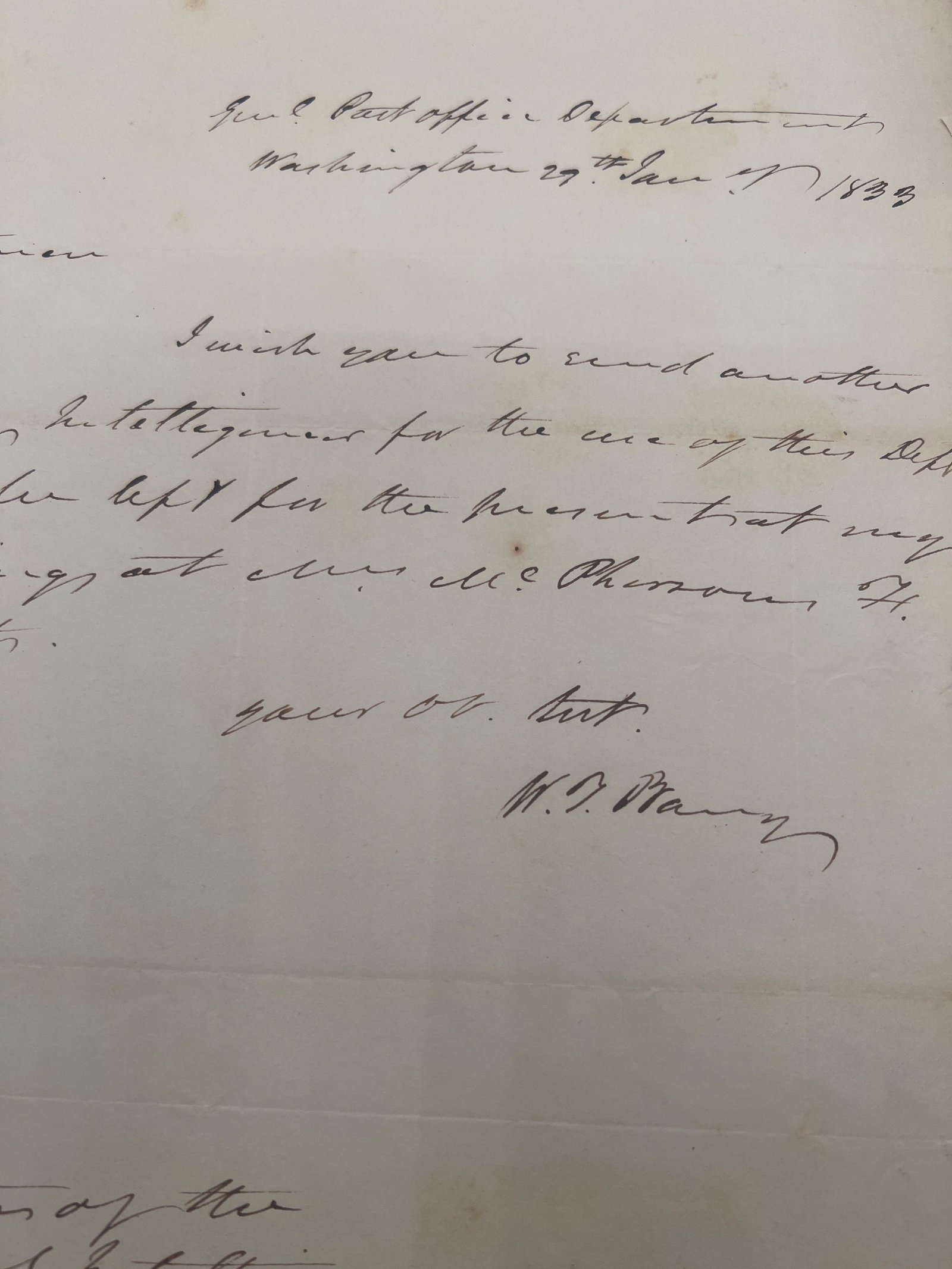 1833 William T. Barry ALS Postmaster General Andrew Jackson Signed Letter #1466 photo 10