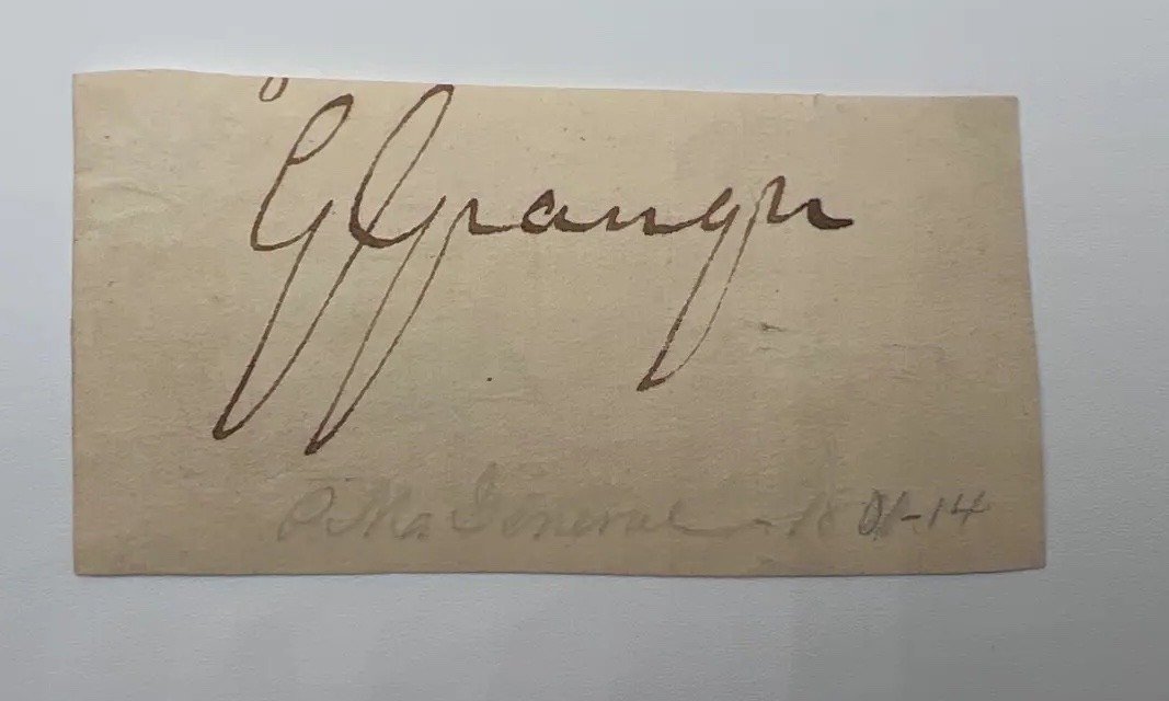 Gideon Granger Autograph Signature Jefferson Madison Postmaster General #1465