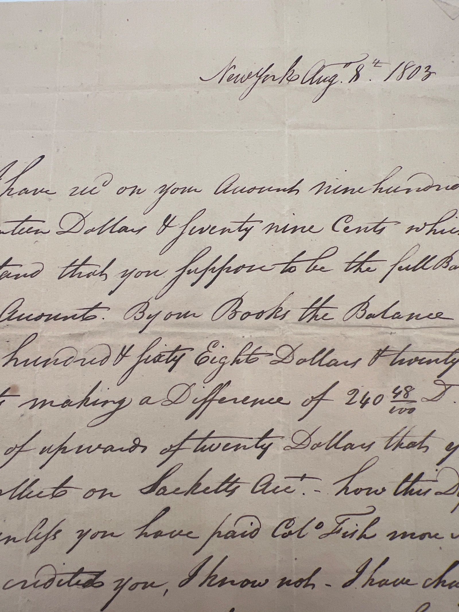 1803 Samuel Osgood Signed Letter 1st U.S. Postmaster General Naval Office #1463 photo 2
