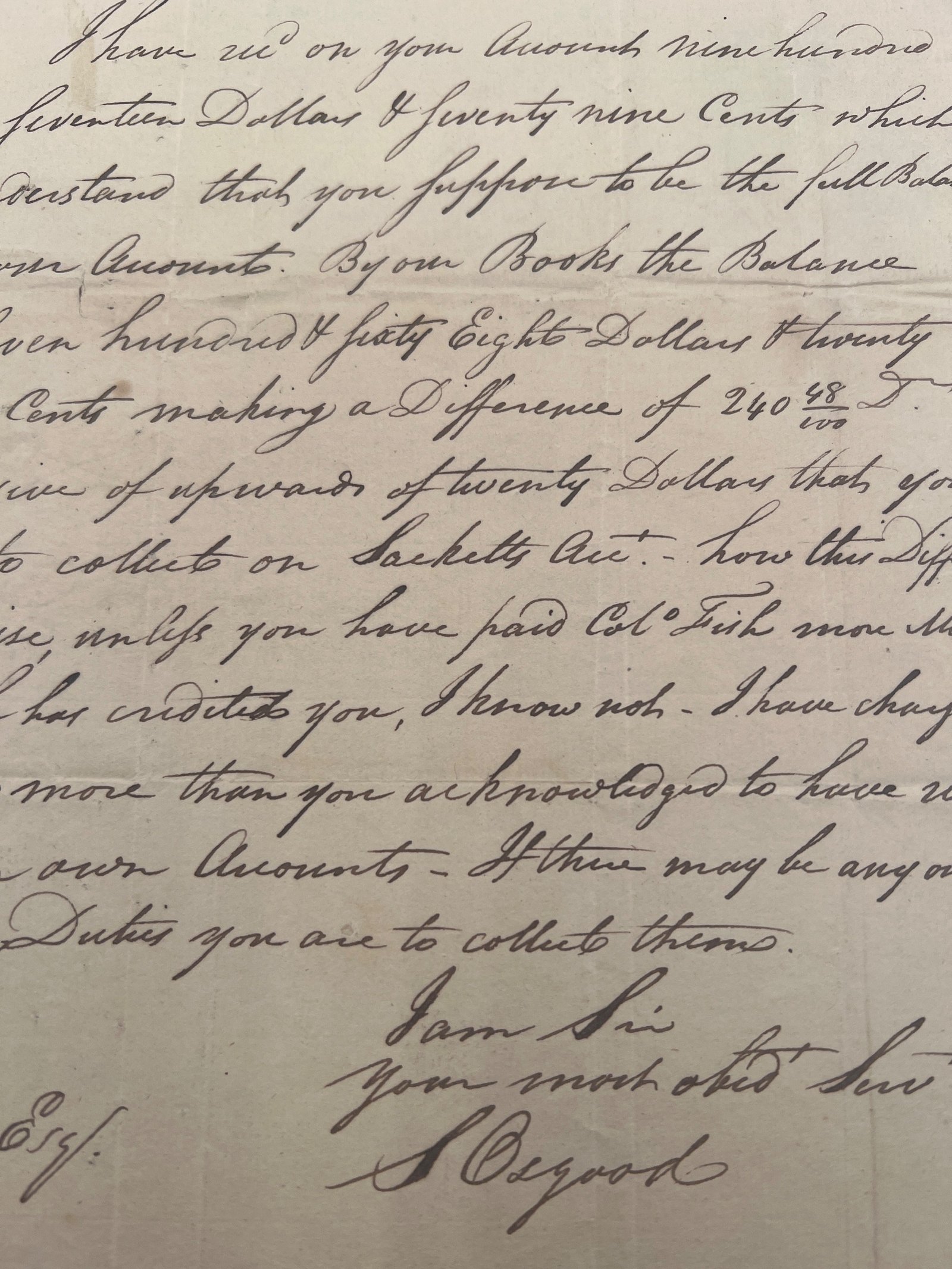 1803 Samuel Osgood Signed Letter 1st U.S. Postmaster General Naval Office #1463 photo 4