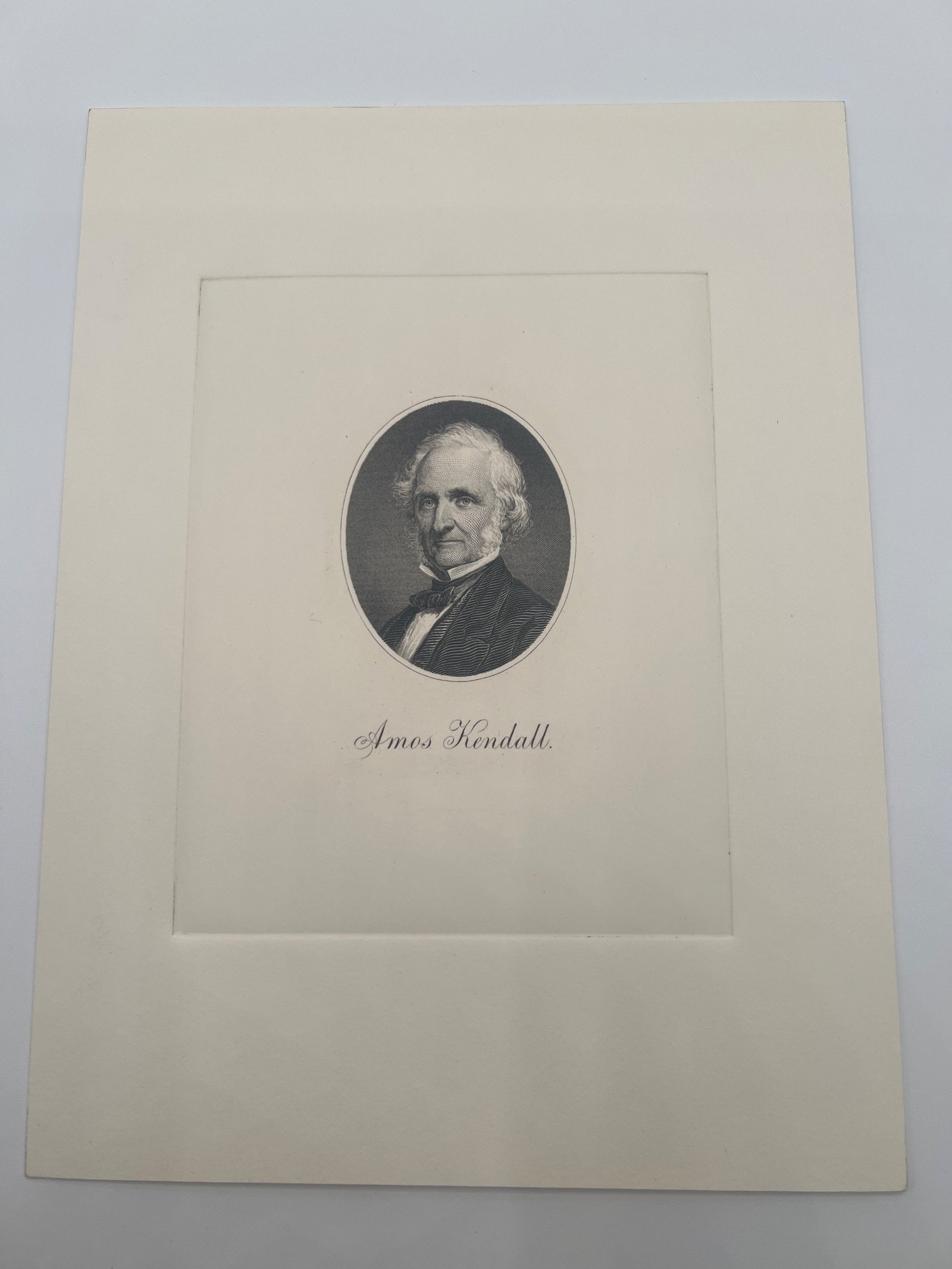 Amos Kendall BEP Large Die Proof Engraving Postmaster General Portrait #1461