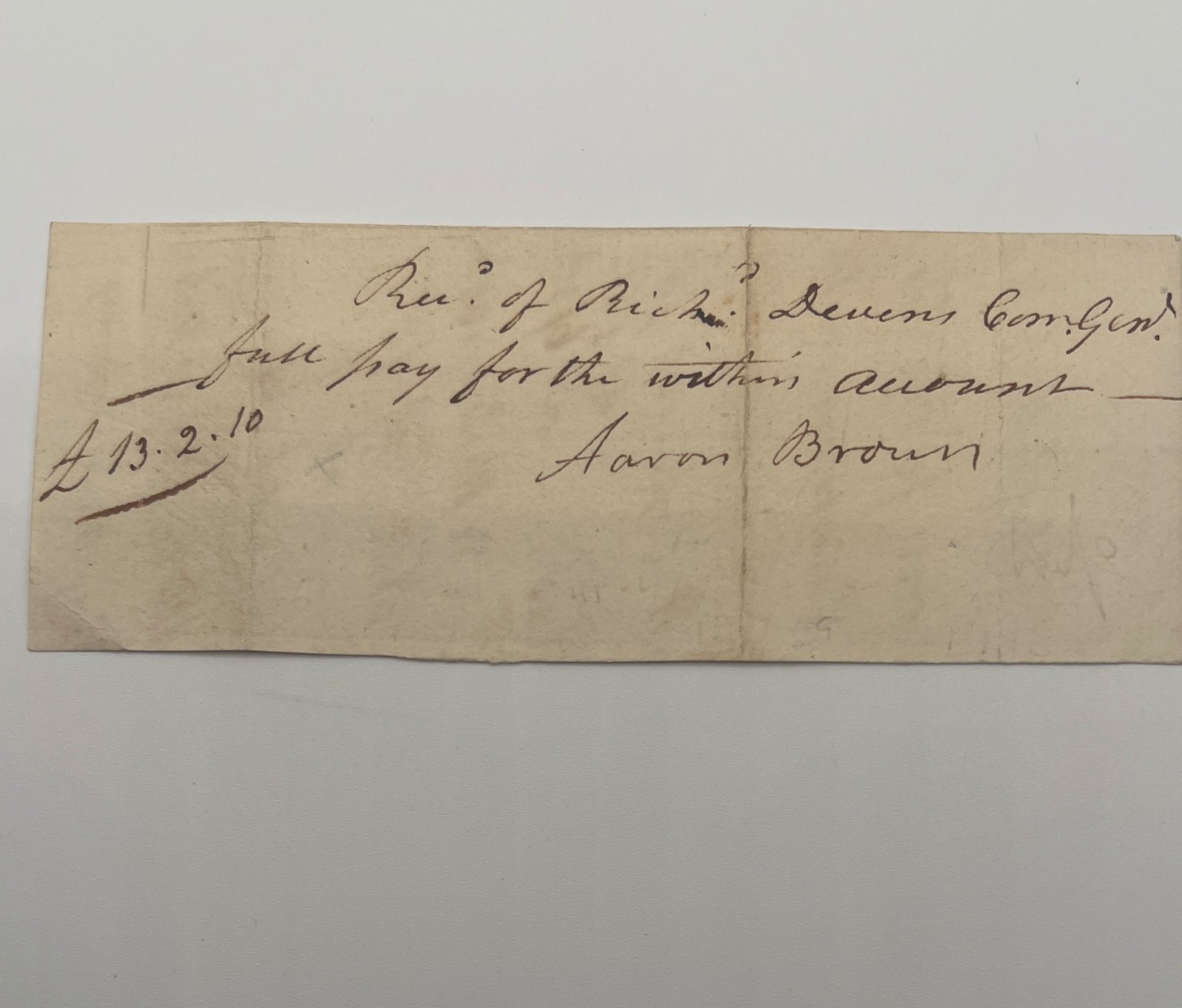 Aaron V. Brown Autograph Cut Signature TN Governor Postmaster General #1460