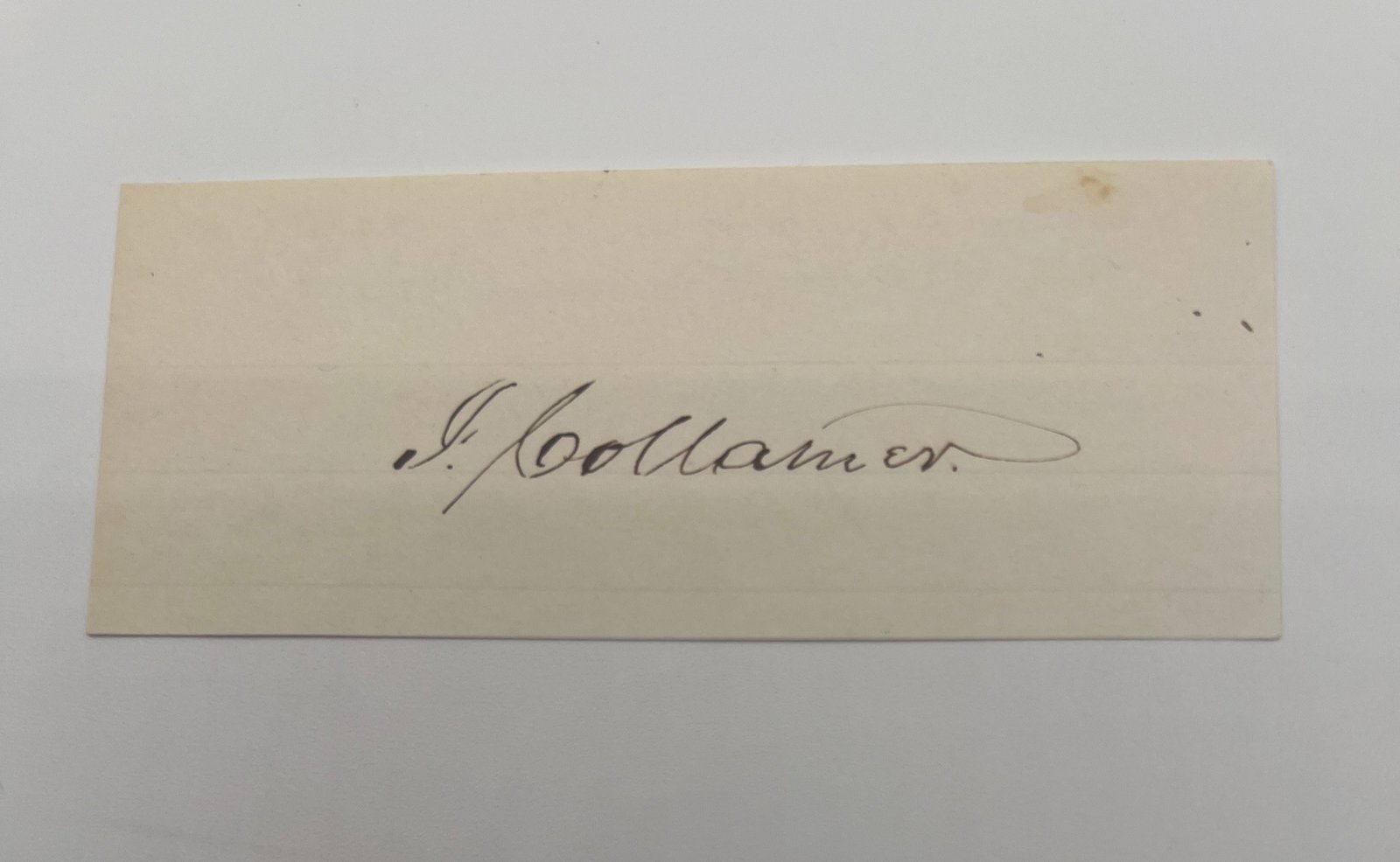 Jacob Collamer Autograph Cut Signature U.S. Senator Postmaster General #1459