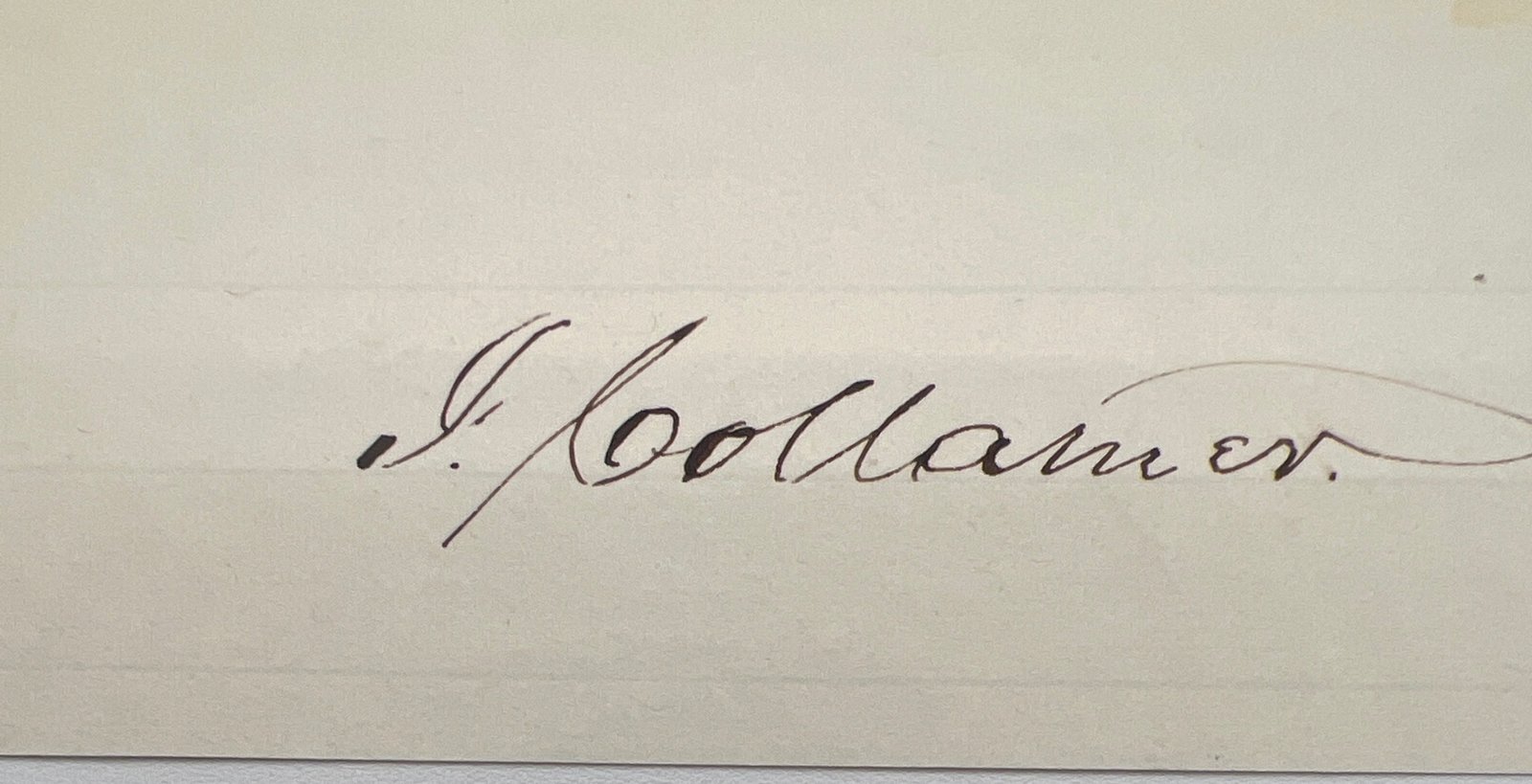 Jacob Collamer Autograph Cut Signature U.S. Senator Postmaster General #1459 photo 2