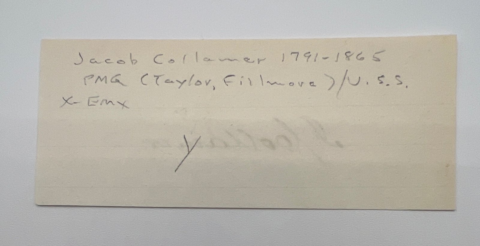 Jacob Collamer Autograph Cut Signature U.S. Senator Postmaster General #1459 photo 3