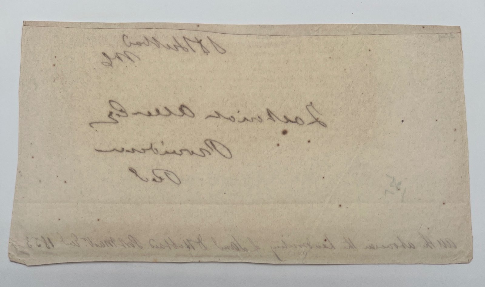 1840s Samuel D Hubbard Signed Cover Postmaster General Zachariah Allen #1458 photo 5