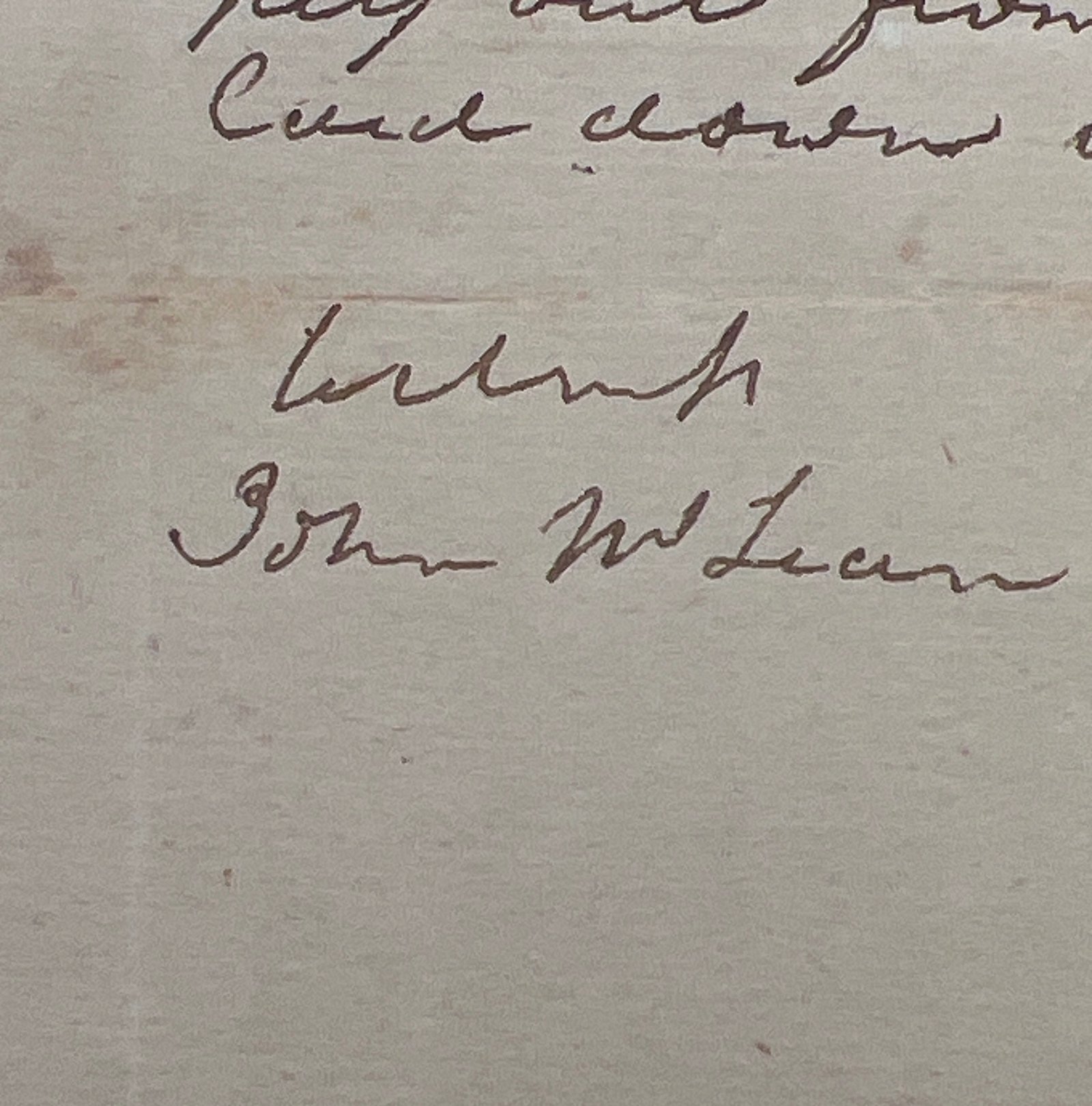 John McLean Supreme Court Justice Signed Handwritten Legal Note Autograph #1453 photo 4