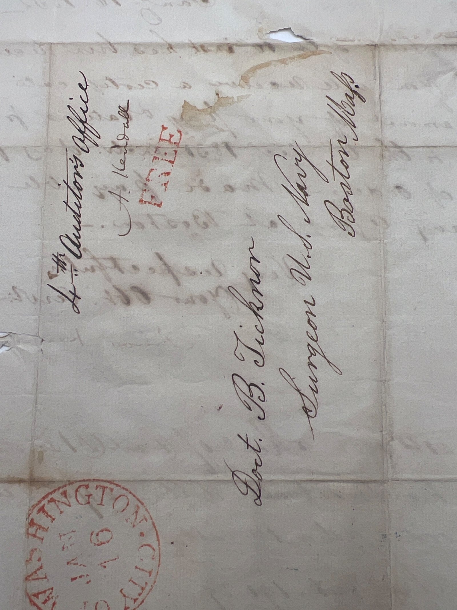 1832 Amos Kendall Signed Treasury Letter U.S. Navy Washington City FREE #1452 photo 10