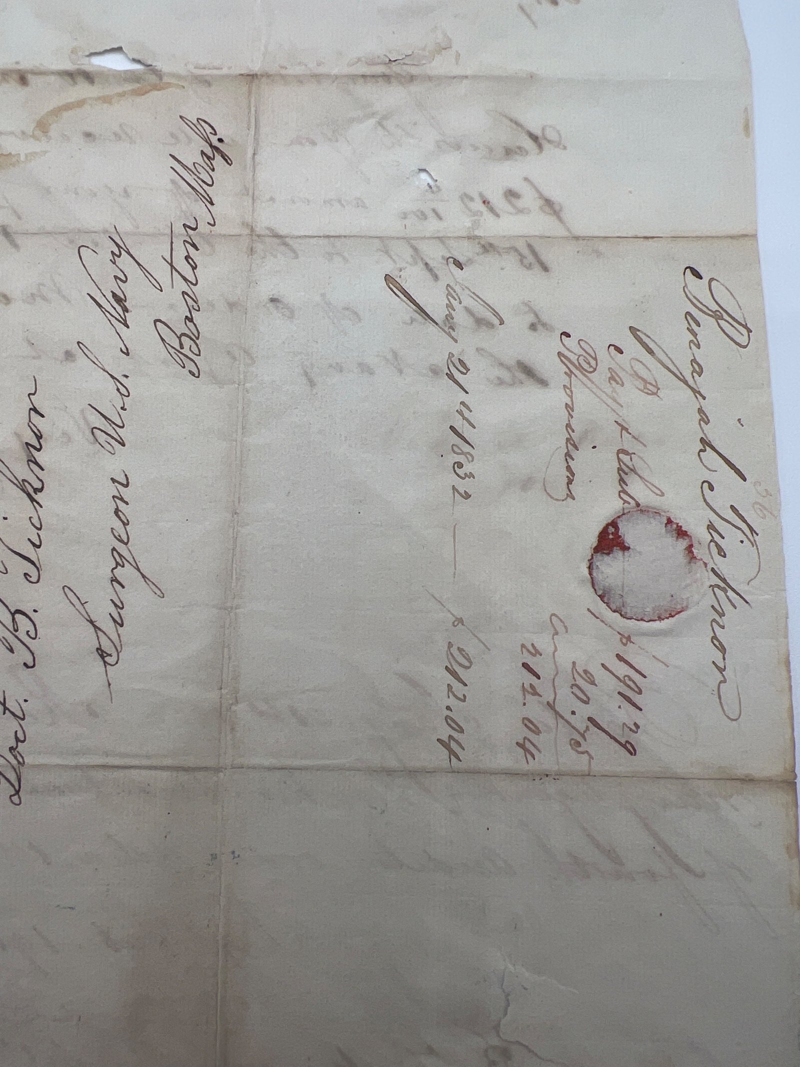 1832 Amos Kendall Signed Treasury Letter U.S. Navy Washington City FREE #1452 photo 8