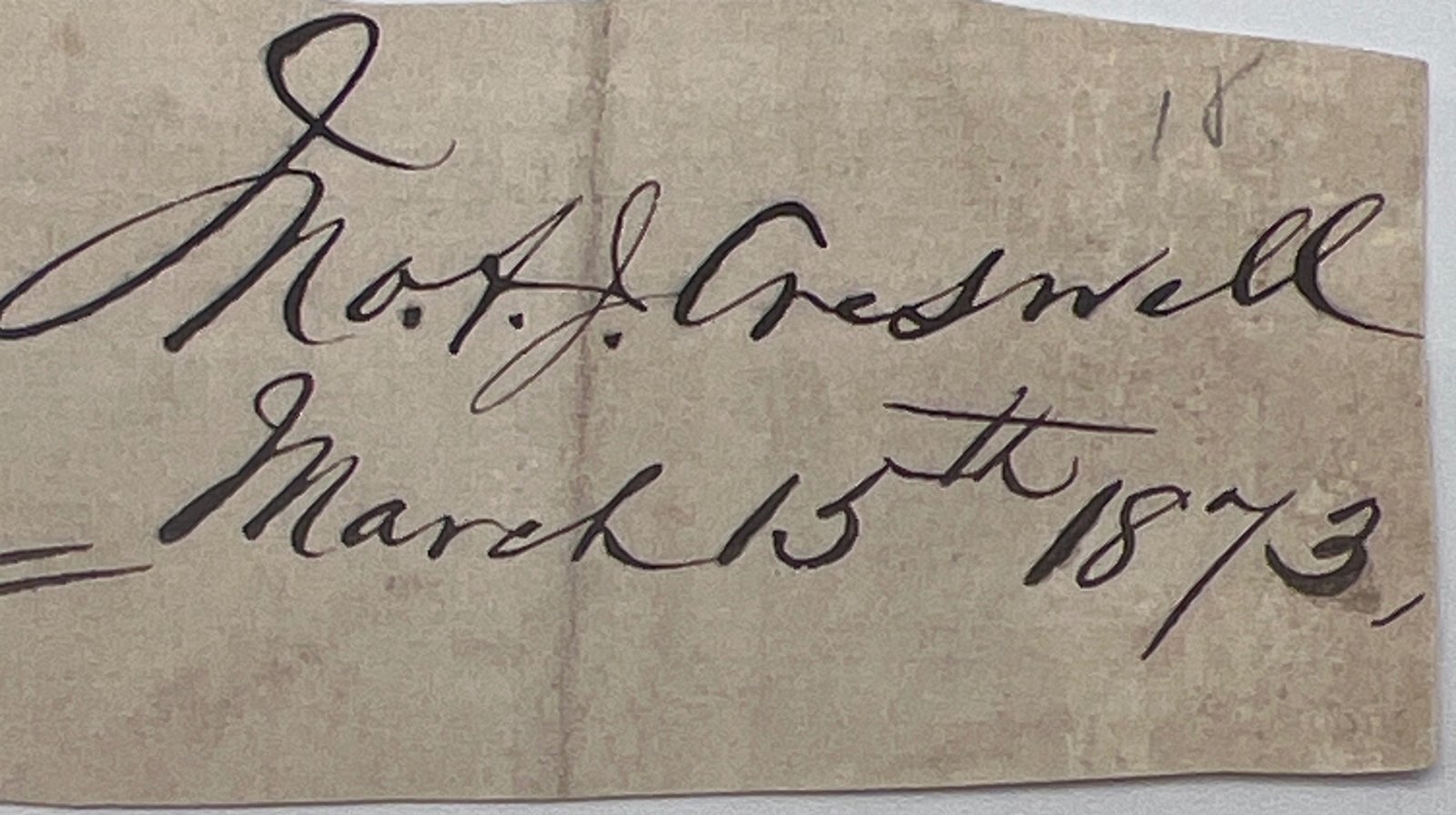 John A J Creswell Signed 1873 Autograph U.S. Postmaster General Grant #1450 photo 3