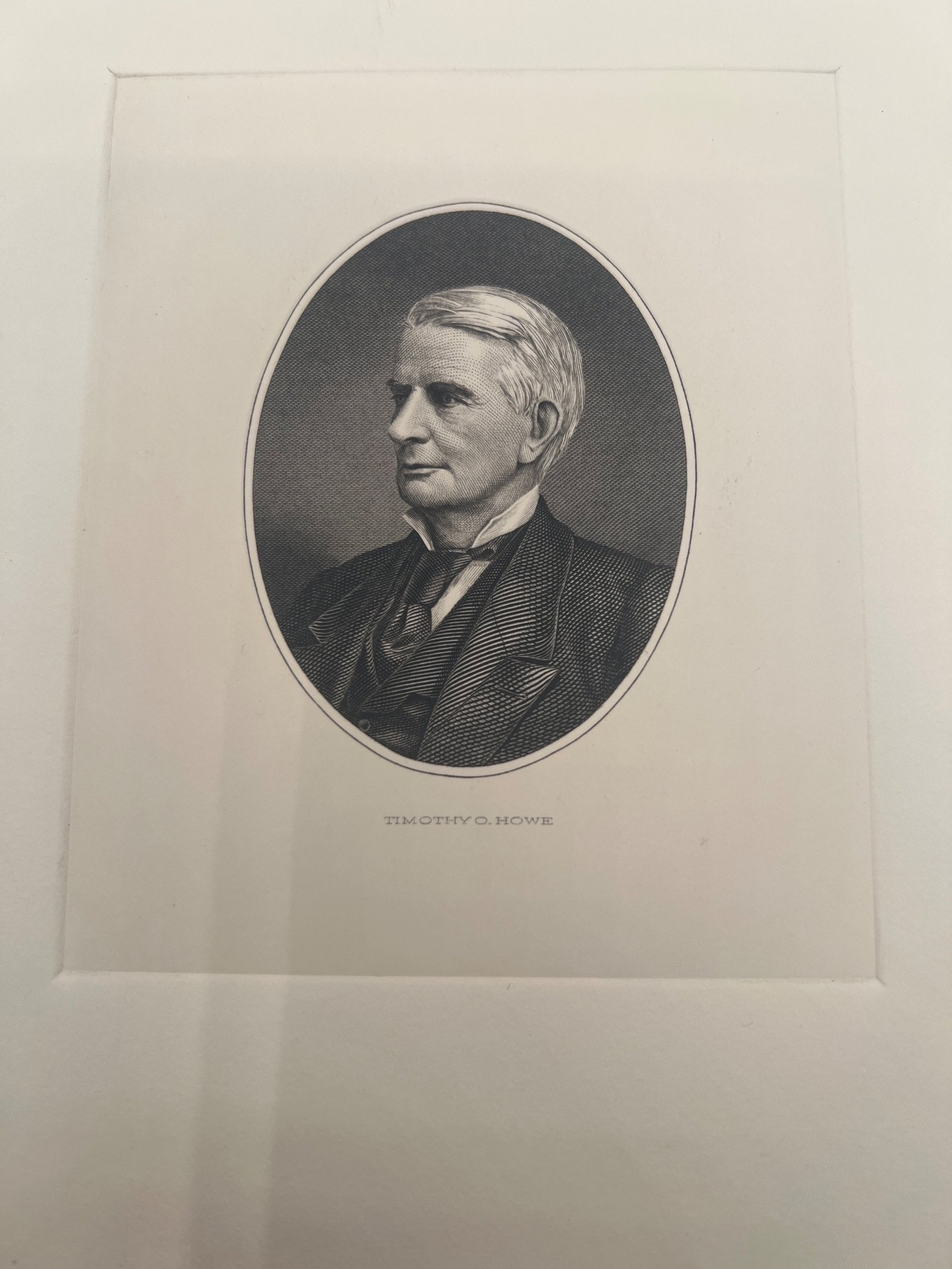 Timothy O Howe Antique Engraved Portrait US Postmaster General 1880s #1449 photo 2