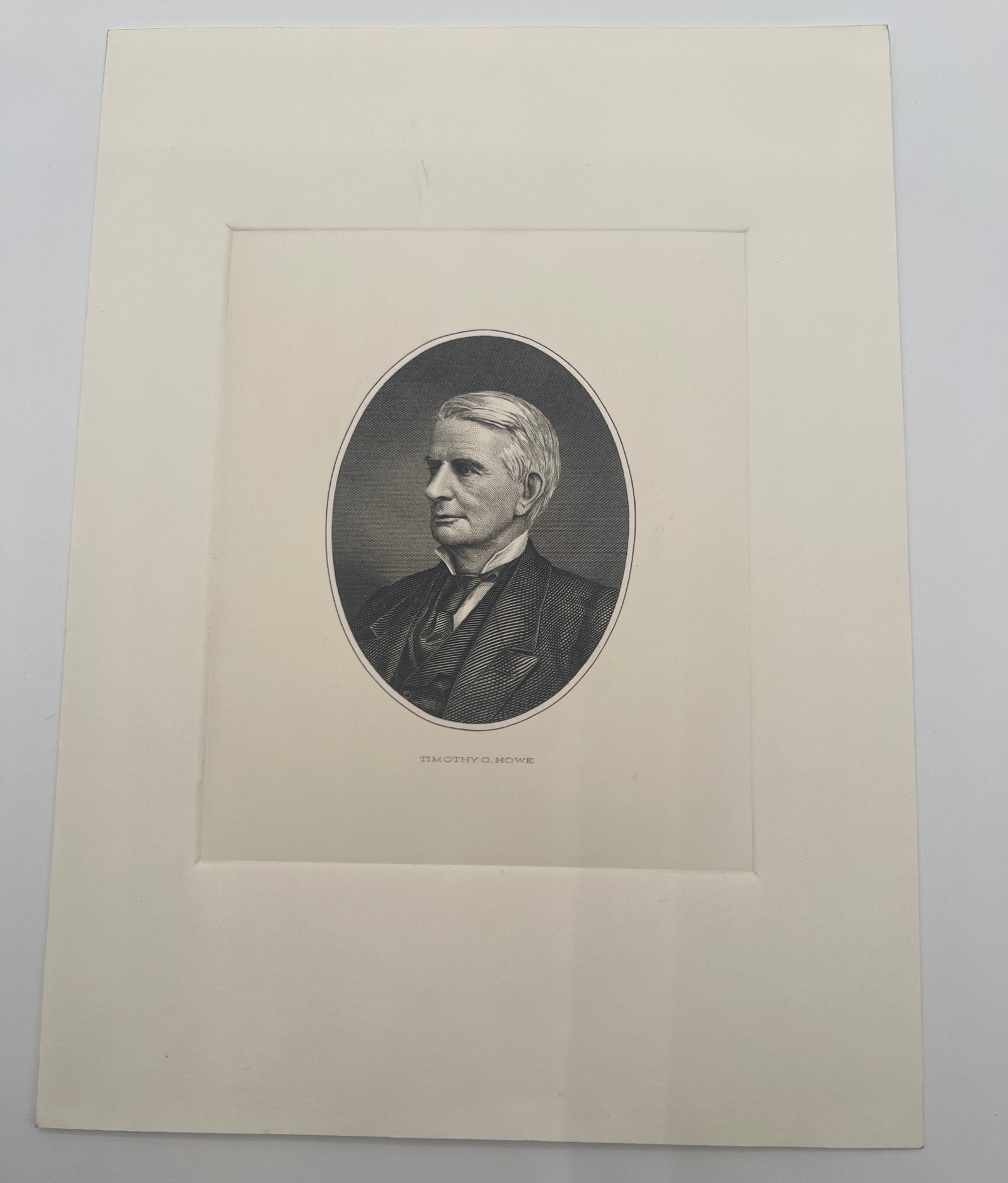 Timothy O Howe Antique Engraved Portrait US Postmaster General 1880s #1449