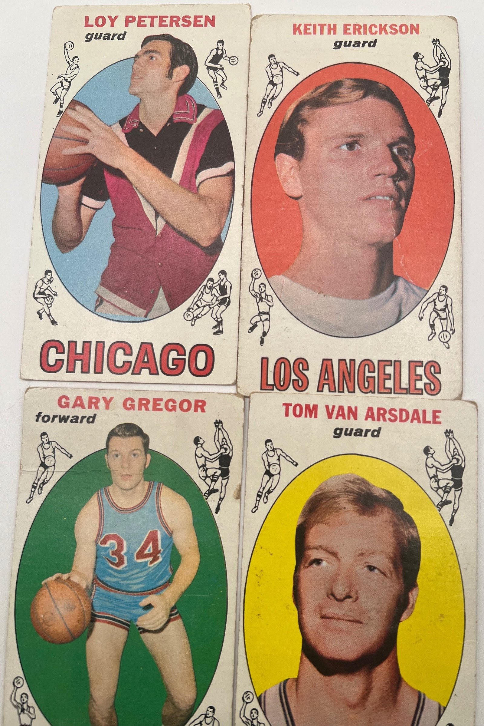 1969-70 Topps Basketball Tall Boy 4 Card Lot 3 RC Petersen Erickson #1470-4 photo 2