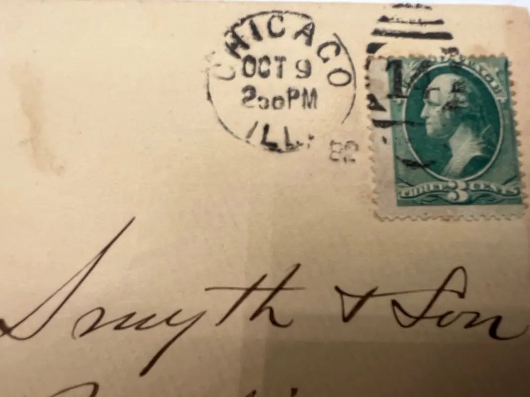 1882 Chicago M E Dayton Patent Solicitor Advertising Cover 3c Washington #1475 photo 5