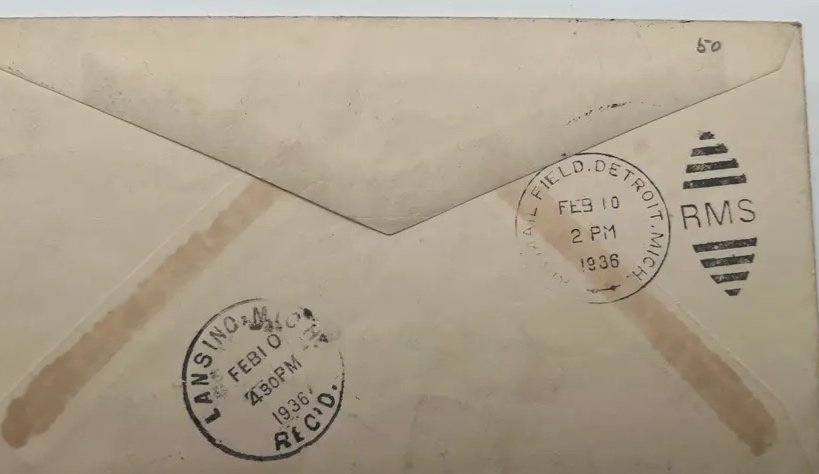 1936 CE2 16c Airmail Special Delivery First Day Cover Washington DC #1478 photo 5