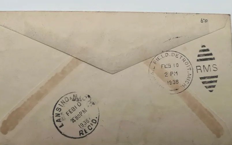 1936 CE2 16c Airmail Special Delivery First Day Cover Washington DC #1478 photo 2