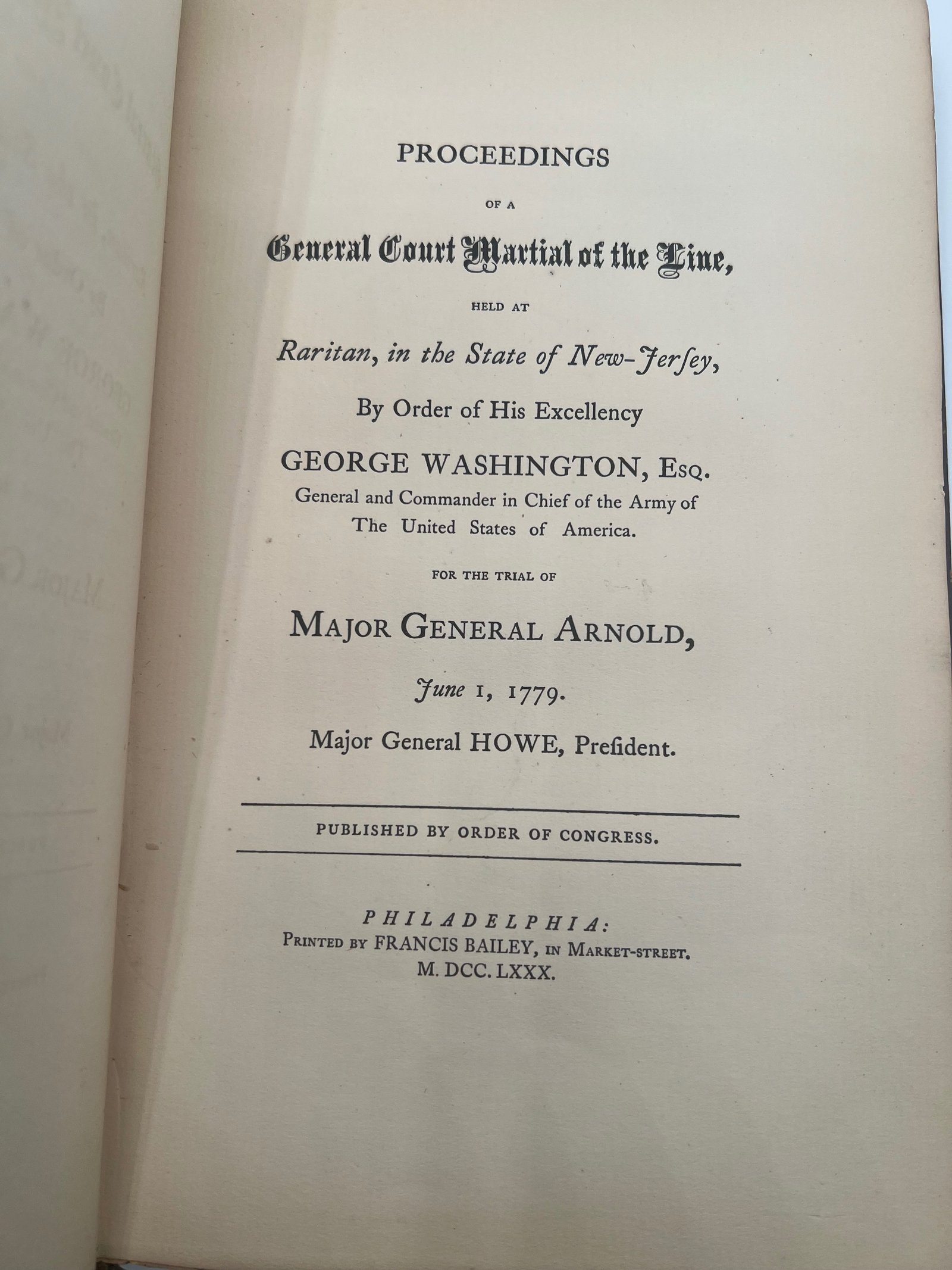 1865 Benedict Arnold Court Martial Limited Edition of 100 Copies B1354 photo 11