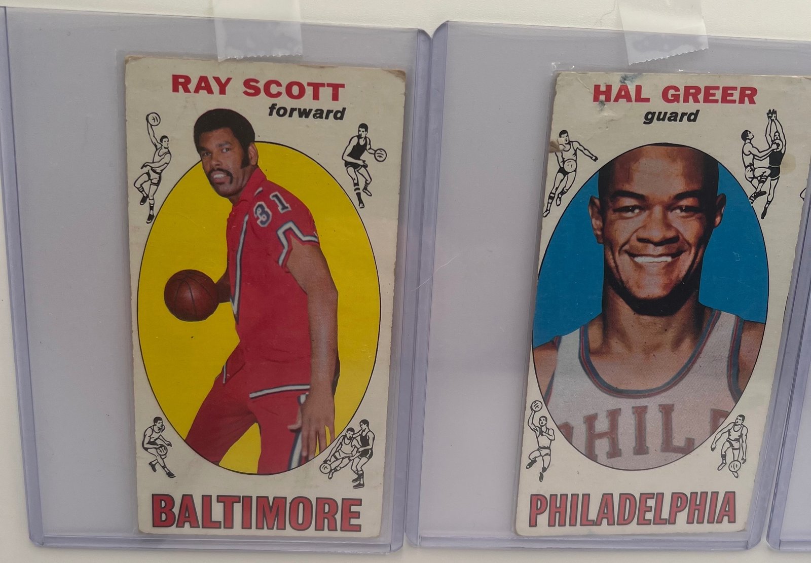 1969-70 Topps Tall Boy Basketball Lot 4 Cunningham Greer Scott Lee #1490