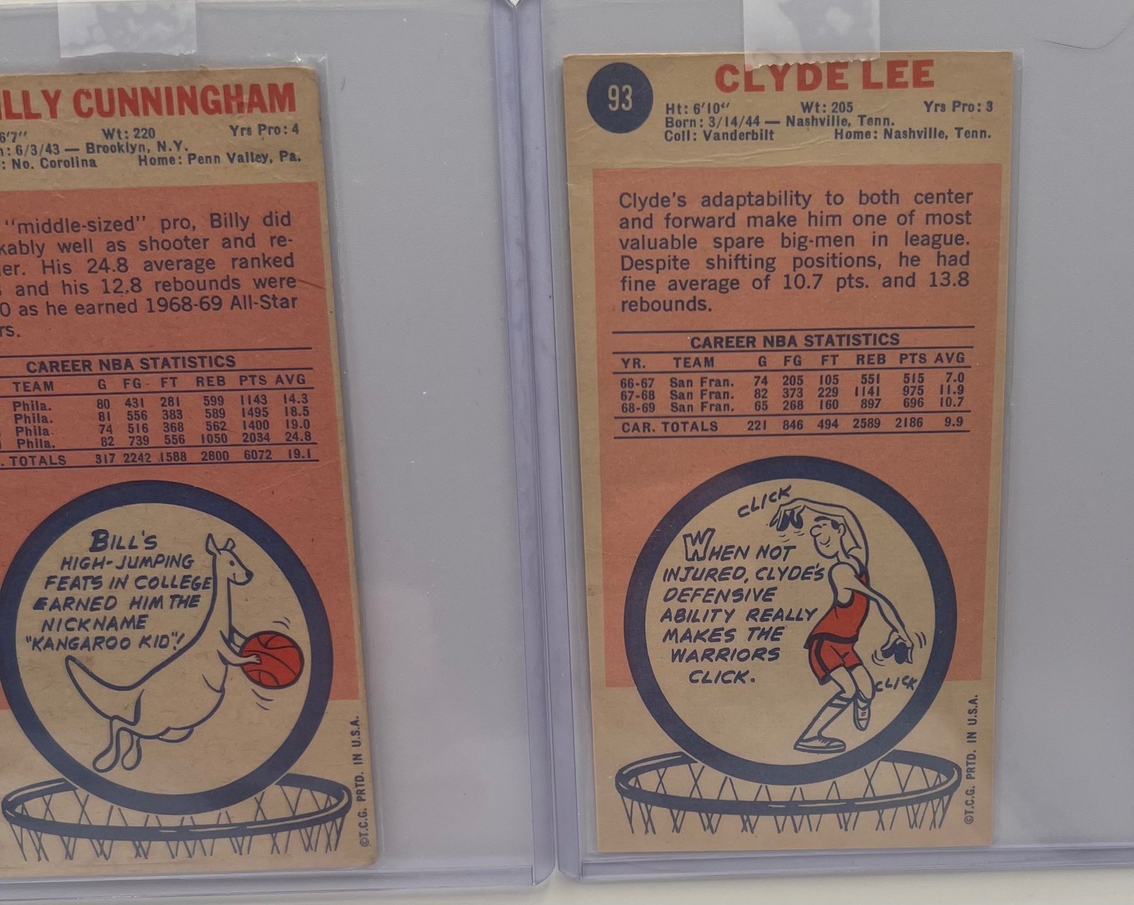 1969-70 Topps Tall Boy Basketball Lot 4 Cunningham Greer Scott Lee #1490 photo 10