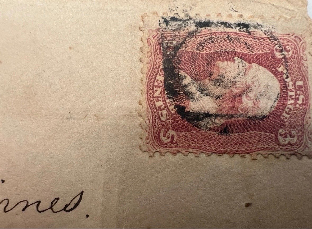 1860s Civil War Era Cover 3¢ Washington Scott 65 Maryland Postal History #1492 photo 6
