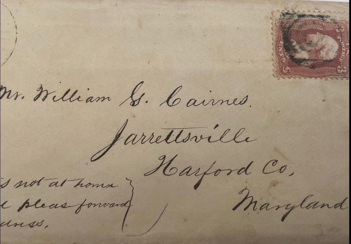 1860s Civil War Era Cover 3¢ Washington Scott 65 Maryland Postal History #1492 photo 9