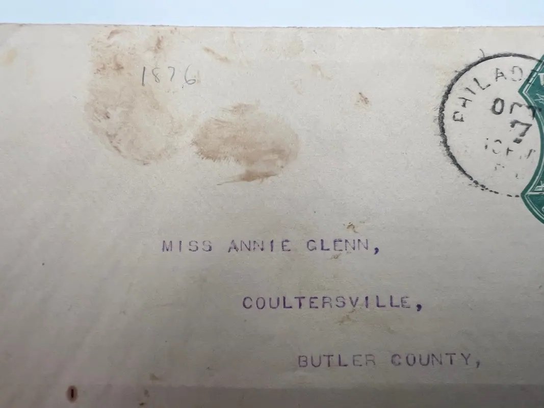 1876 U219 Centennial Typewriter Cover J.W. Bain Philadelphia Remington #1495 photo 5
