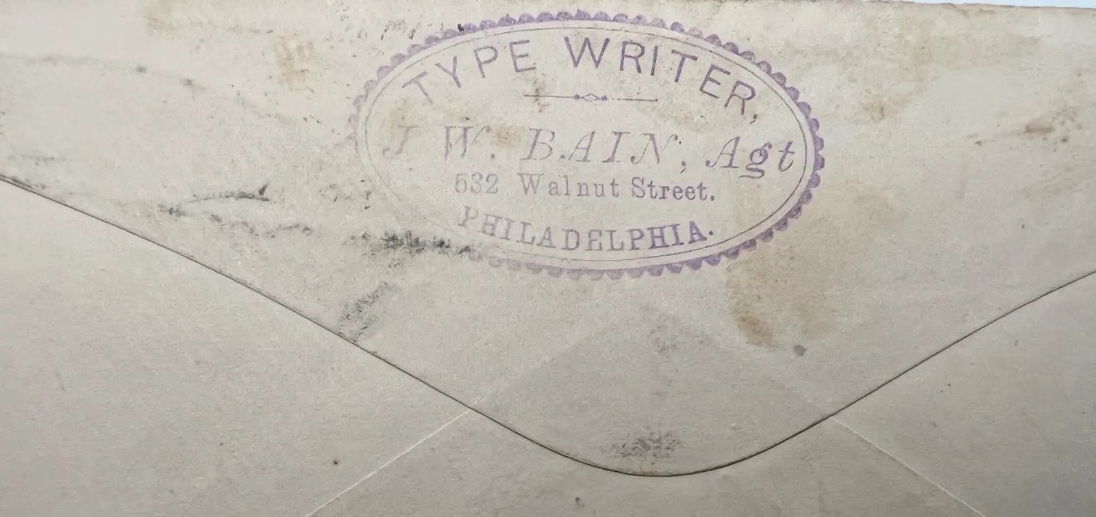 1876 U219 Centennial Typewriter Cover J.W. Bain Philadelphia Remington #1495 photo 7