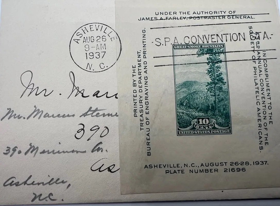 1937 Scott 797 SPA Convention FDC Asheville NC 10c Smoky Mountains #21696 #1497 photo 3
