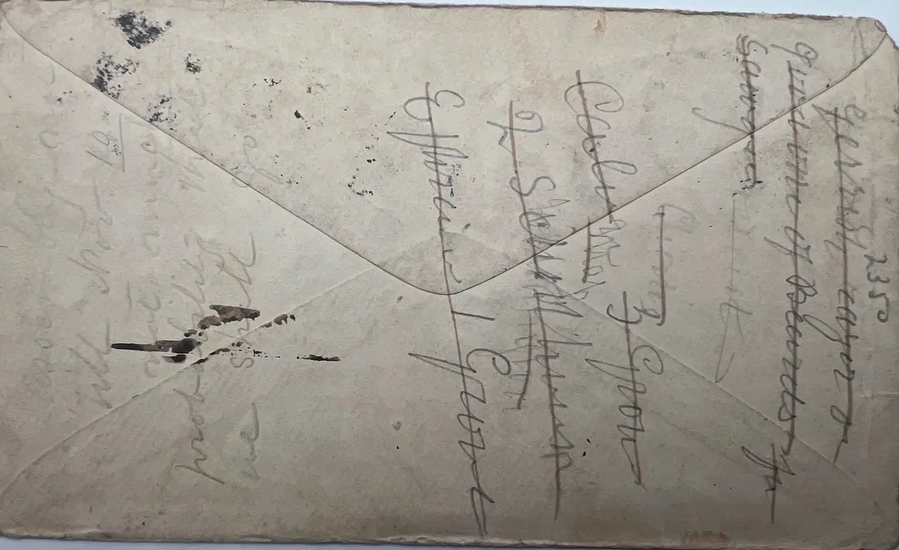 c1870 Maj Alfred Little Musician 3¢ Postal Cover Palmer Bachelder Boston #1498 photo 6