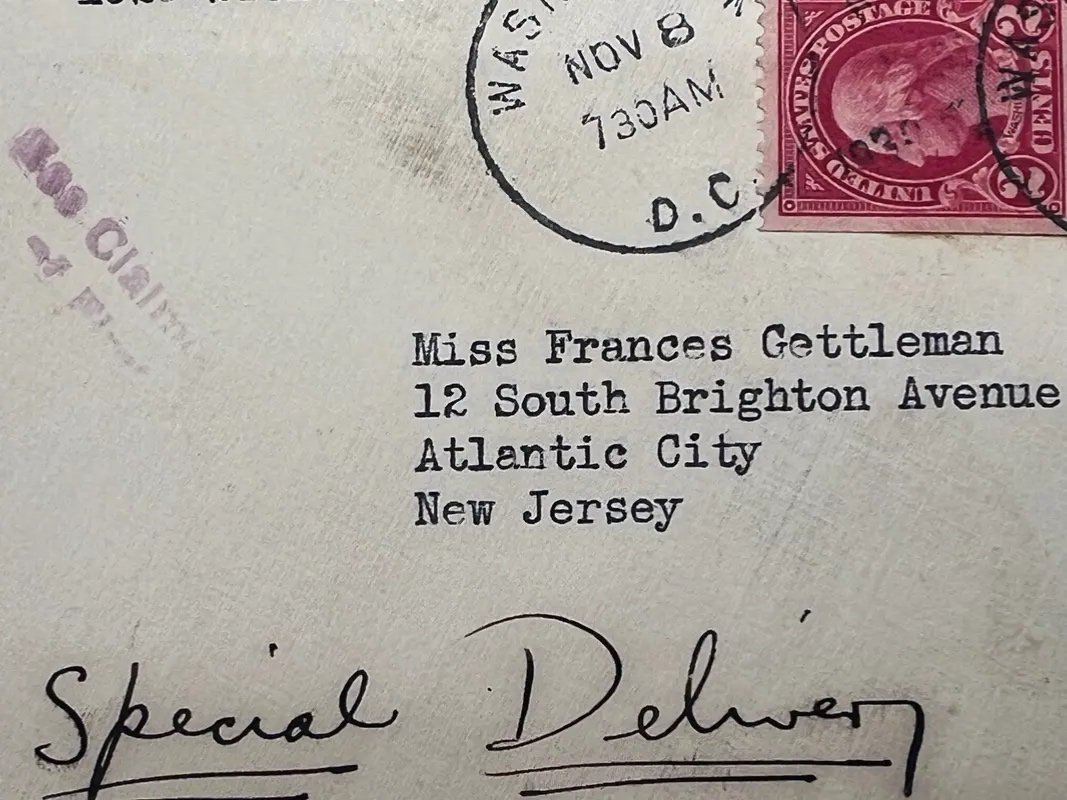 1930 Supreme Court Wilbur Friedman Harlan Stone Special Delivery Cover #1503 photo 7