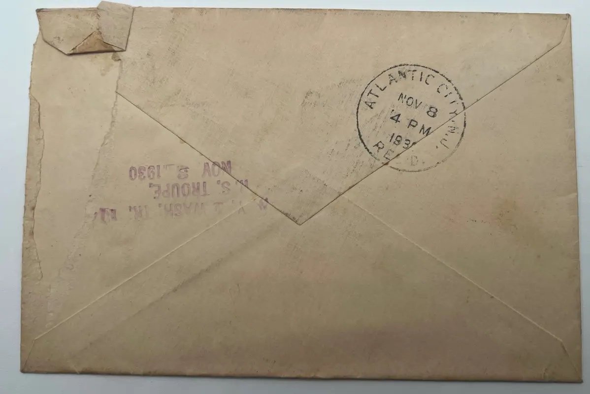 1930 Supreme Court Wilbur Friedman Harlan Stone Special Delivery Cover #1503 photo 9