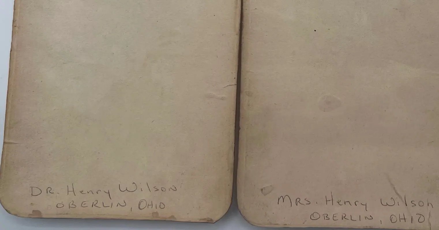 Antique Convex Photos Dr & Mrs Henry Wilson Oberlin Ohio Lot of 3 #S1505 photo 7