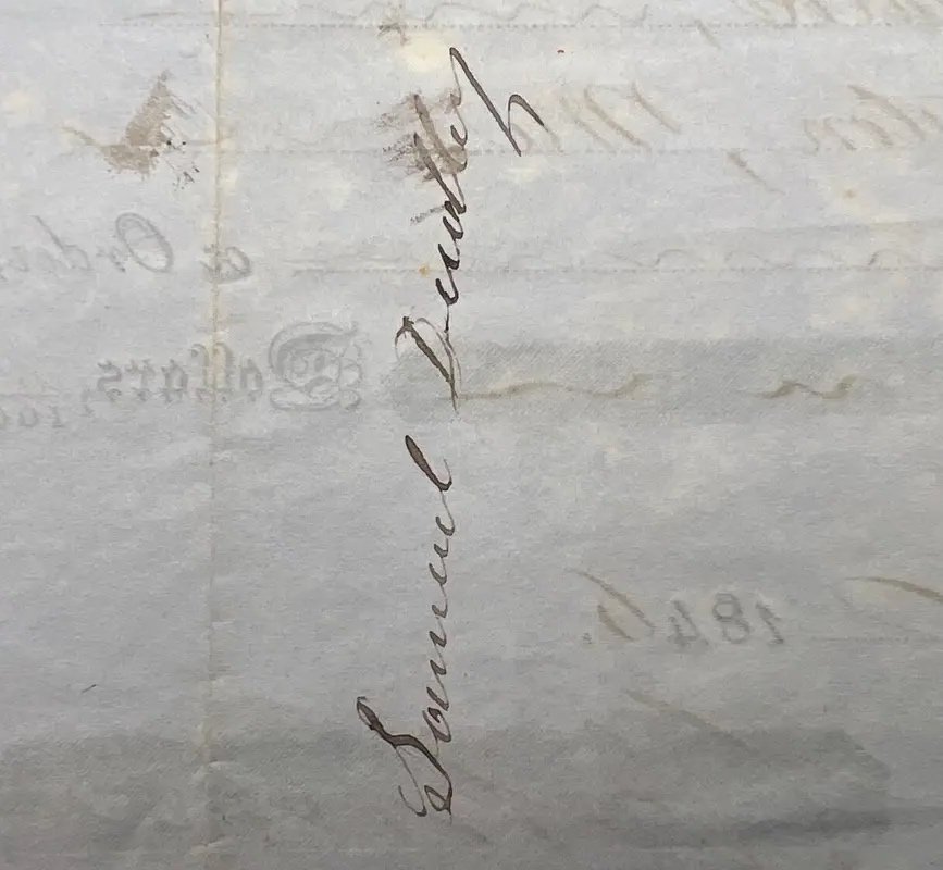 1846 US Post Office $10 Draft – Signature Attributed to Cave Johnson #1509 photo 9