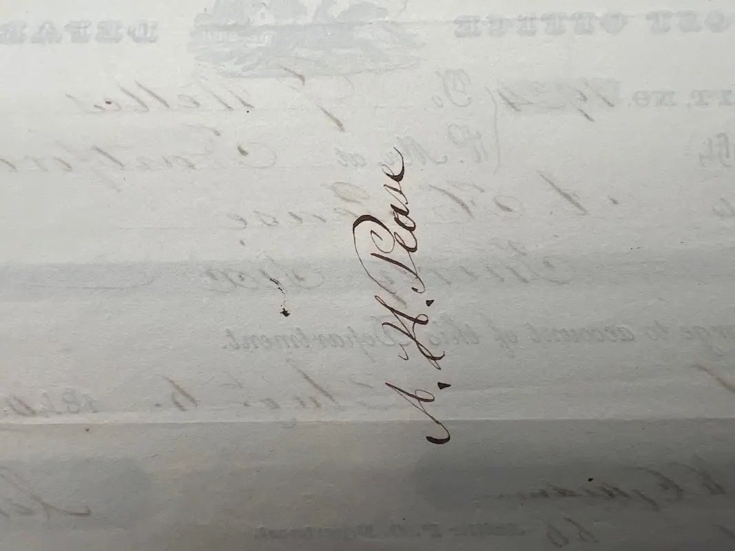 1840 John M. Niles Signed Post Office Draft to Gideon Welles, Hartford CT #1511 photo 9