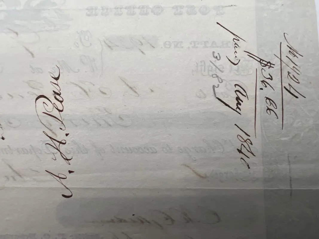 1840 John M. Niles Signed Post Office Draft to Gideon Welles, Hartford CT #1511 photo 10