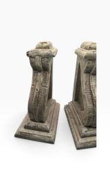 Pair of Distressed Carved Wooden Corbel Supports # #1518 photo 2