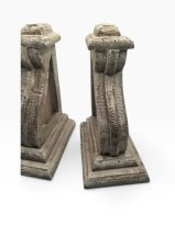 Pair of Distressed Carved Wooden Corbel Supports # #1518 photo 3