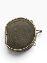 Vintage Round Metal Mesh Coin Purse with Hinged Frame # #1519 photo 5