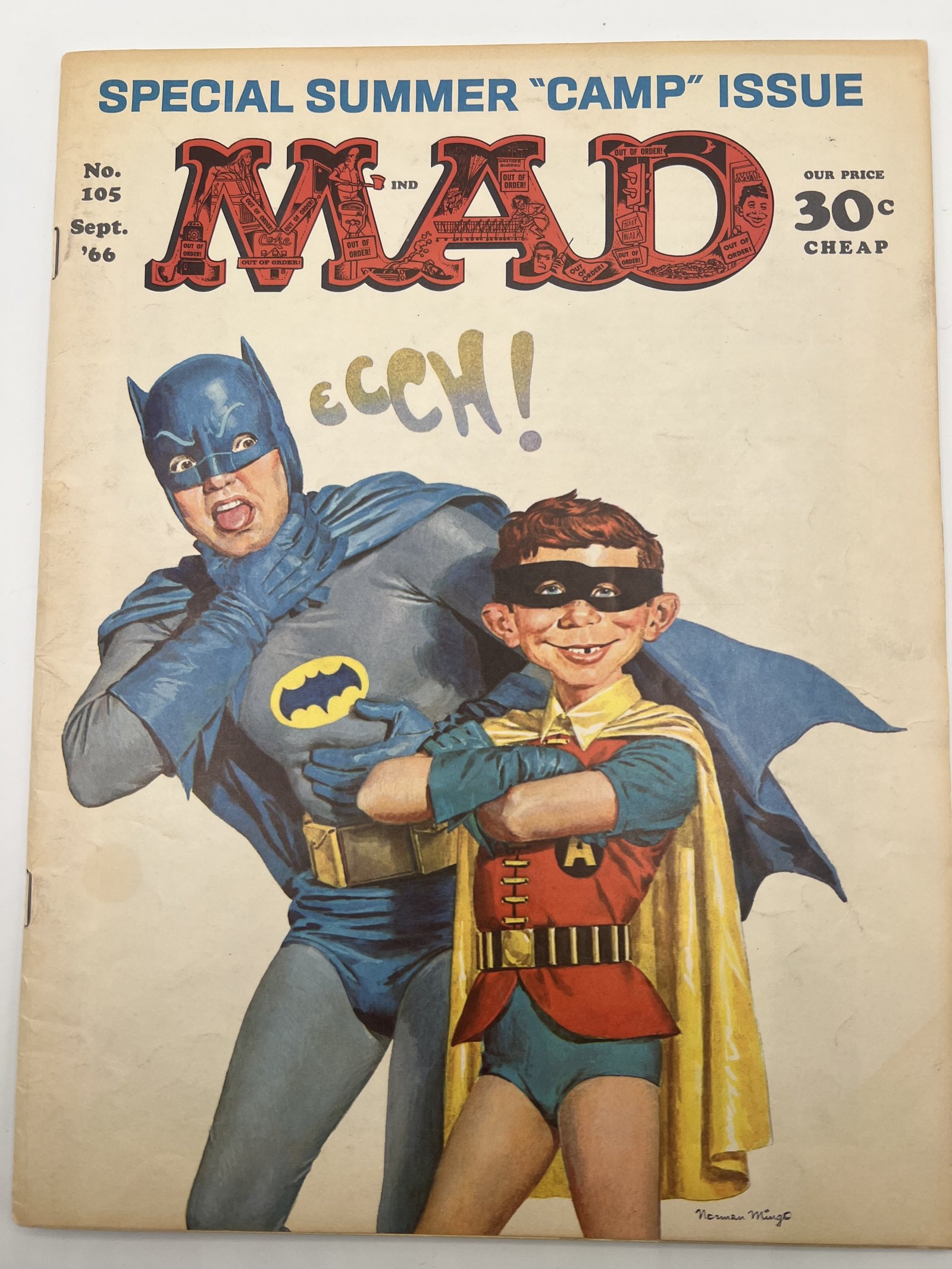 MAD Magazine No. 105, September 1966 – Special Summer “Camp” Issue, Batman and Robin Cover # #1544