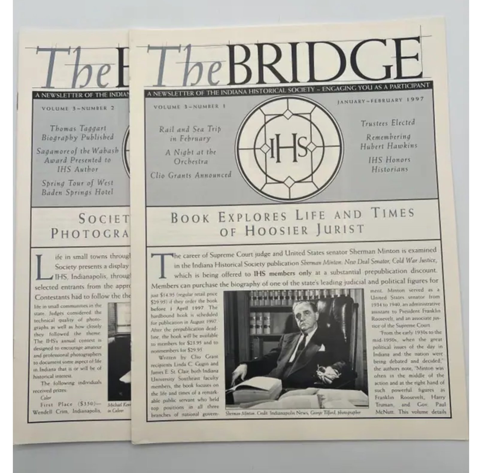 The Bridge, Indiana Historical Society Newsletter, Vol. 3 Nos. 1–2, 1997 # #1524
