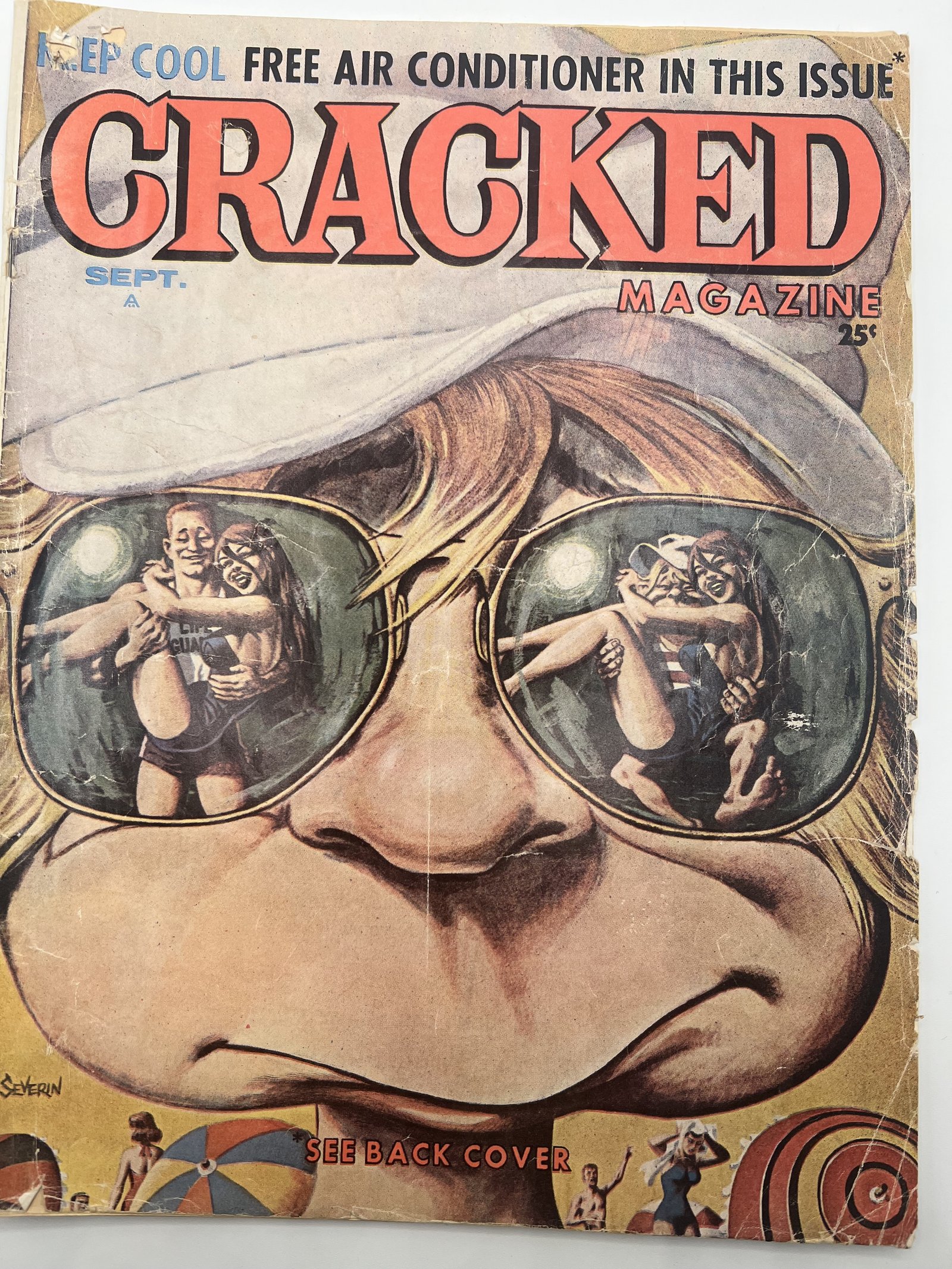 Cracked Magazine, September Issue, 25¢ Cover Price, Severin-Signed Cover Art # #1557